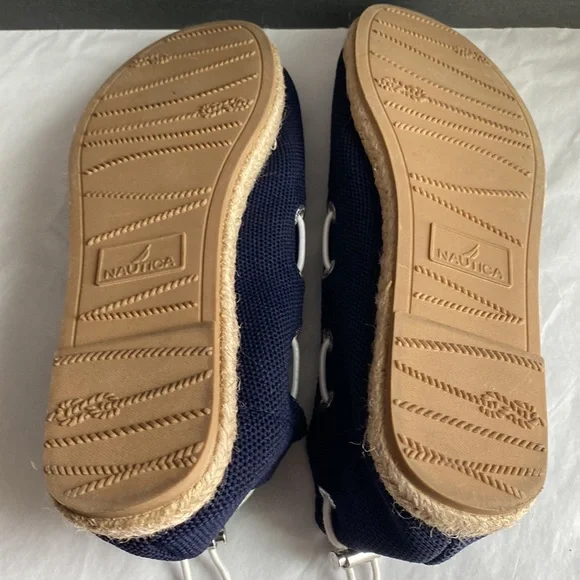 Nautica Navy Blue Knit Espadrilles Flats - Picture 8 of 10
